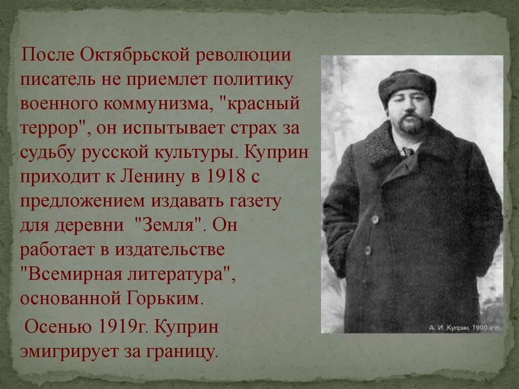 Писатели революционеры. Писатели и революция. Имена после Октябрьской революции. Военный коммунизм красный террор. Куприн после революции