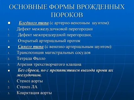 Синие врожденные пороки