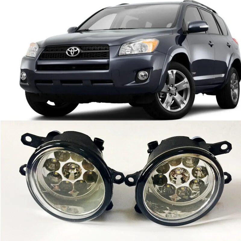 Светодиодные ПТФ на Тойота рав 4 2008. Led противотуманки Тойота рав 4. Светодиодные ПТФ rav4 2011. Противотуманные фары led Тойота рав4. Противотуманные фары тойота рав 4