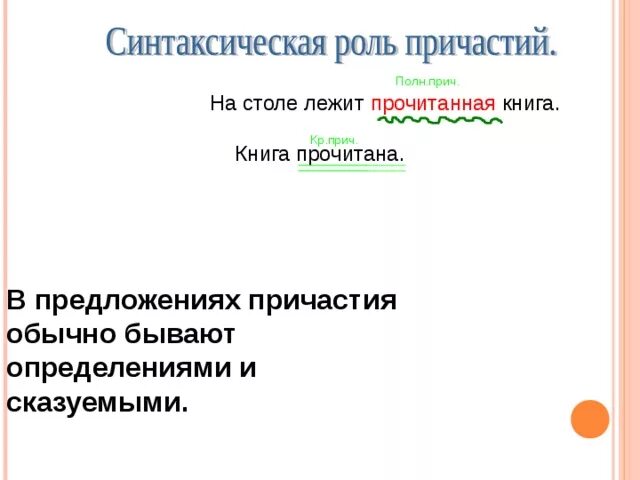 Причастие функция в предложении. Синтаксическая функция причастия. Роль причастия в предложении. Синтаксическая роль причастия в предложении. Причастия в предложении обычно бывают.