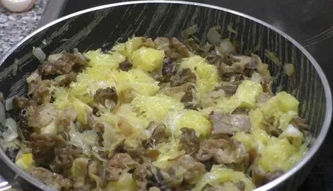 Сморчки с картошкой