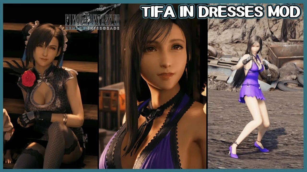 Final fantasy remake mod. Финал фэнтези 7 ремейк тифа. Final Fantasy 7 Tifa Dress Mods. Тифа Локхарт Final Fantasy 7 Remake intergrade. Ff7 Remake Tifa Mods.