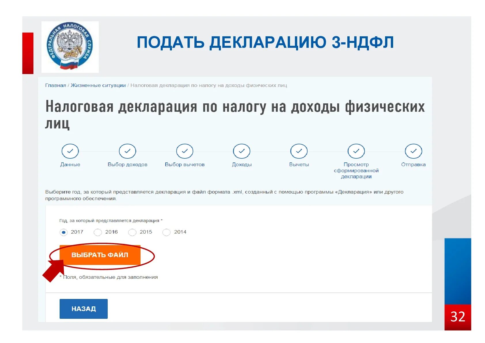 Как сдать декларацию без эцп