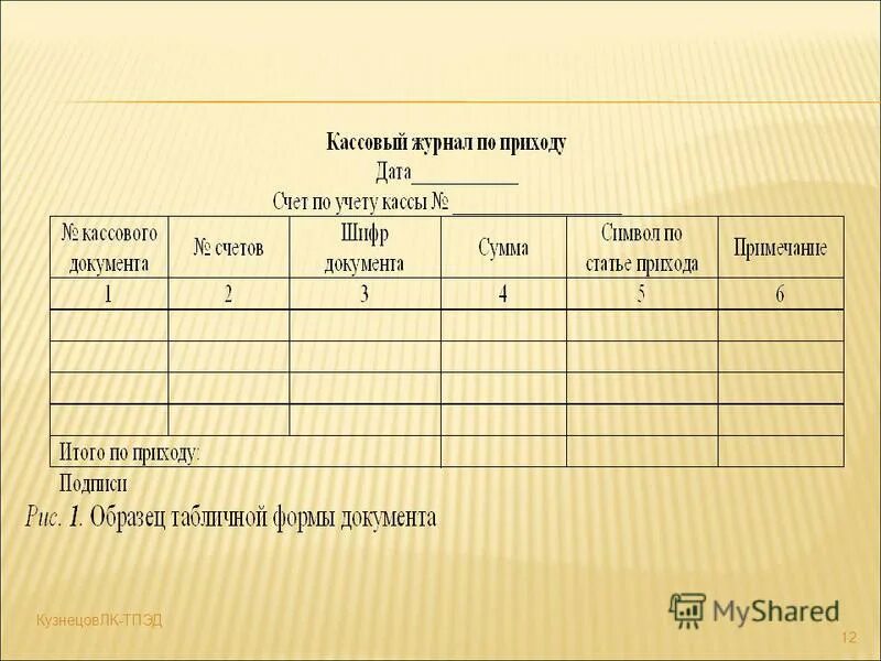 итого приход