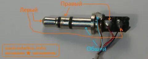 Подключить штекер к колонкам
