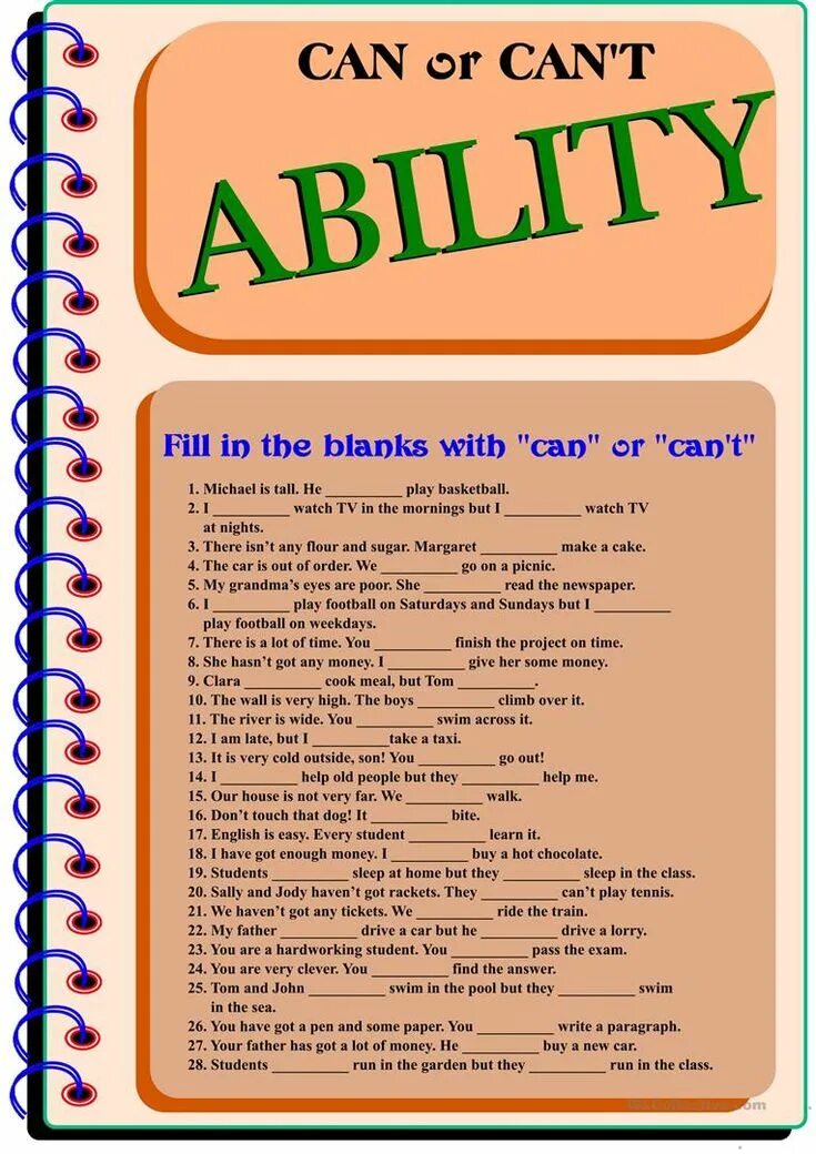 Can can t упражнения 3. Can cant правило. Упражнения на тему can could. Can cant правило в английском. Can can't ability.