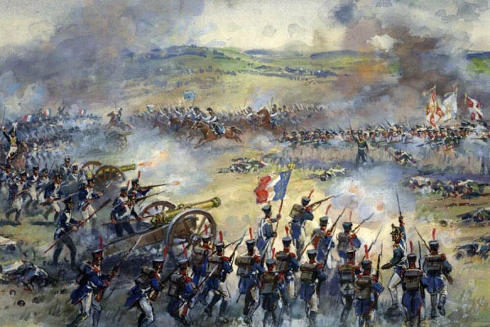 Французы напали. Битва Бородино 1812. Бородинское сражение 1812.