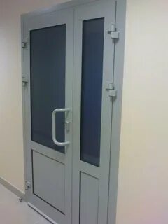 Двери алюминиевые двупольные