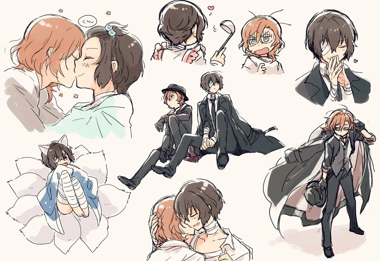 Фф дазай учитель. Великий из бродячих псов дазай и чуя. Соукоку дазай и чуя. Чуя накахара и дазай 18. Осаму дазай/чуя накахара.