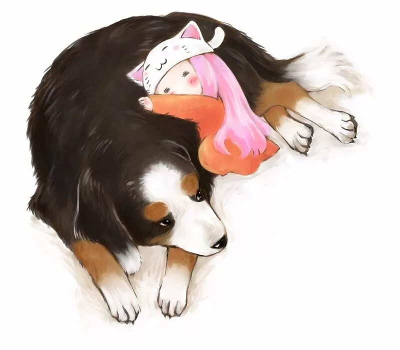 На шинке девочки. Юри неко. Сиба ину аниме. Аниме собаки. Девочка с собакой.