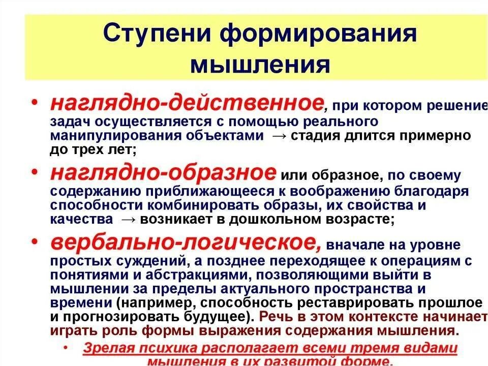 Развитие наглядных форм мышления. Формирование мышления. этапы формирования мышления. ступени формирования мышления. стадии формирования мышления.
