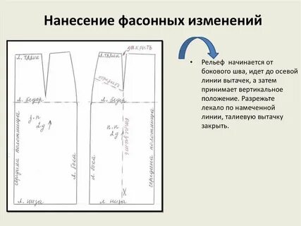 Боковые швы прямой юбки