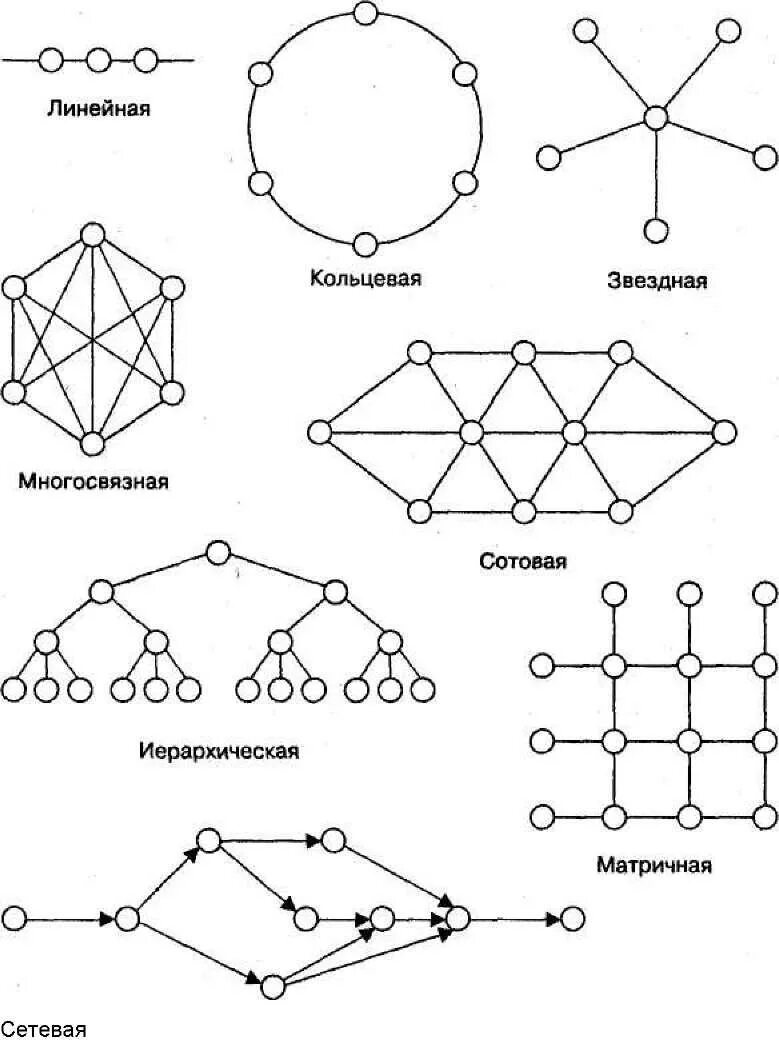 Структура многосвязной системы.. Кольцевая схема организационной структуры. Сотовая организационная структура.