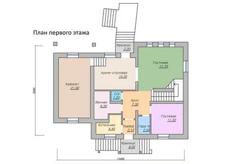 Планировка 1 этаж