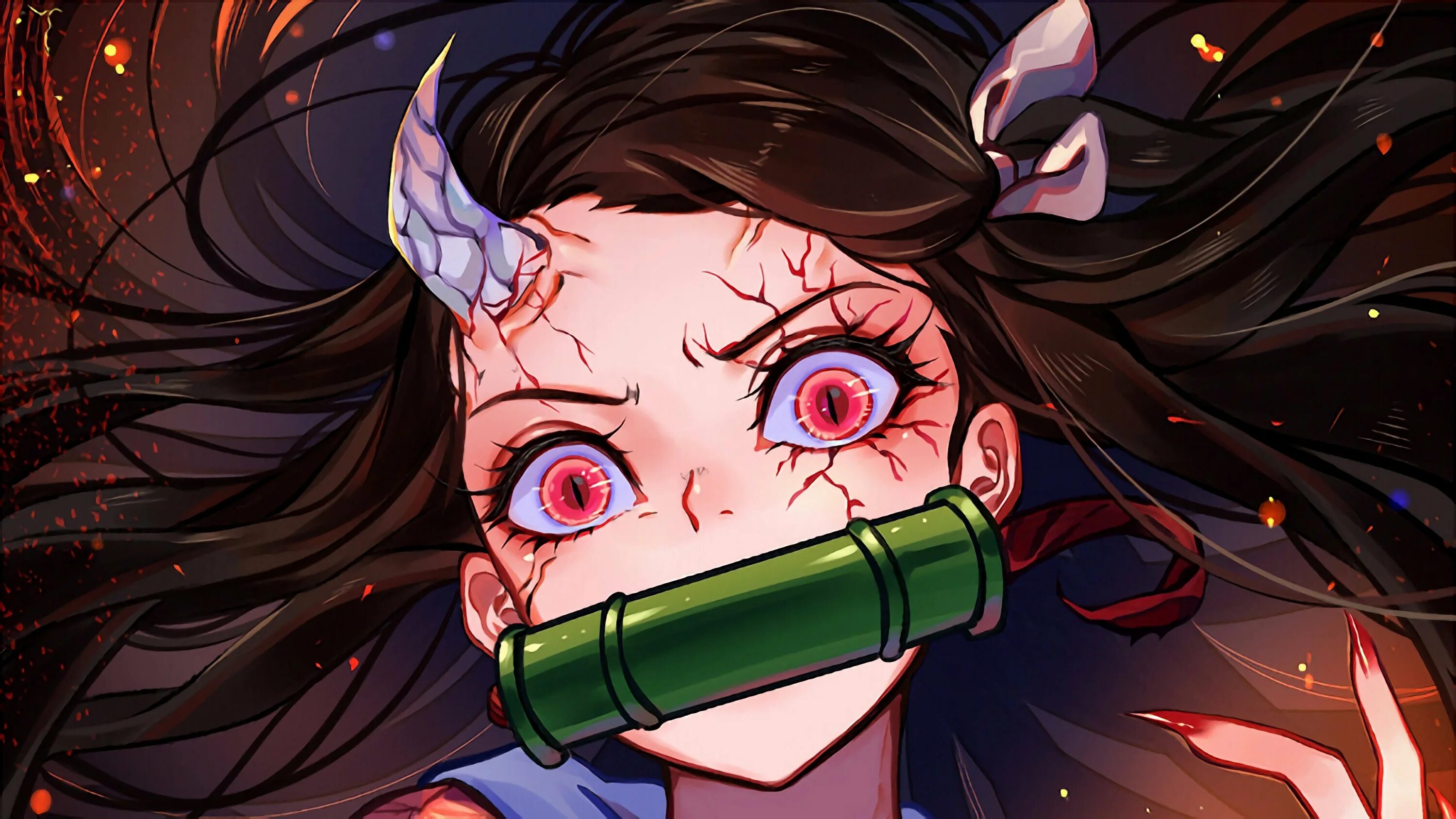 Картинки незуко демон. Demon slayer аниме nezuko. незуко камадо демон. незуко камадо злая. клинок рассекающий демонов недзуко демон.