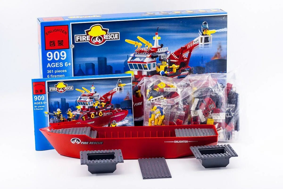 Конструктор qman fire rescue 909 пожарный корабль. 909 361. 909 361. 909 361. Fire rescue конструктор 909.