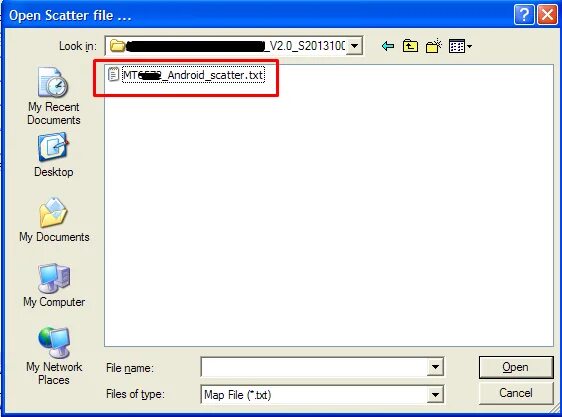 Scatter file. Sboot in scatter file.