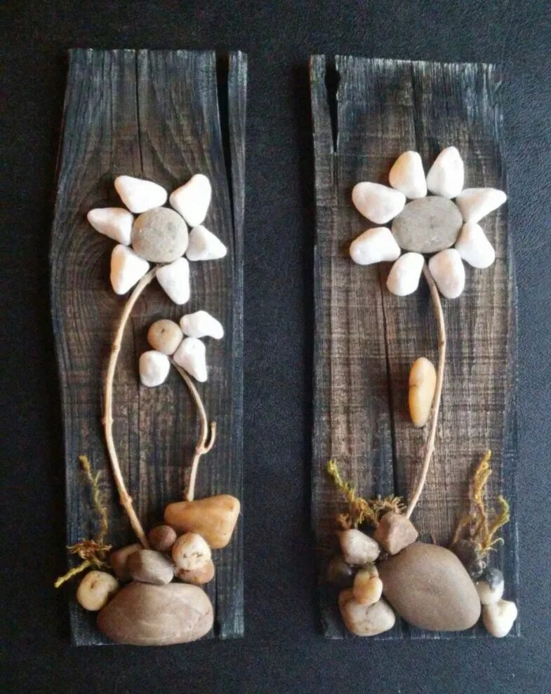 Поделки из морских камней. Композиция из камешков. панно из камешков. панно из гальки. панно из морских камней.