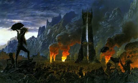 The Wrath of the Ents by Ted Nasmith Gandalf, Legolas E Gimli, Aragorn, Tol...