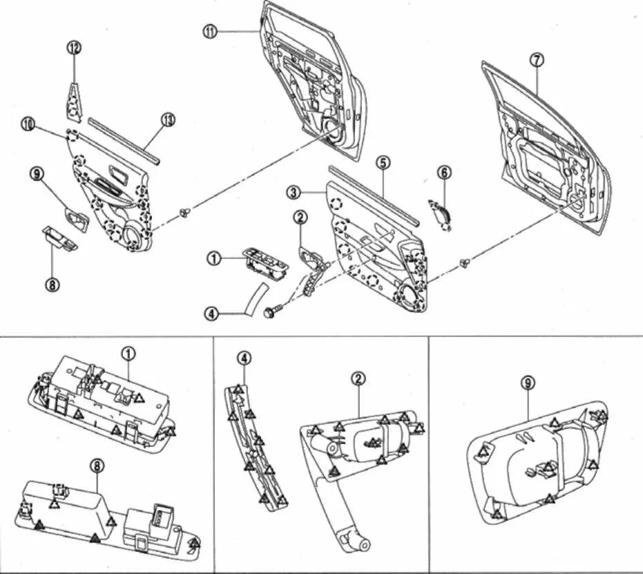 Дверь левая передняя кашкай. Схема замка передней двери Nissan Qashqai. Схема передней левой двери Ниссан Кашкай j10. Ручка двери Кашкай j10 схема. Ниссан Кашкай j10 схема задней двери.