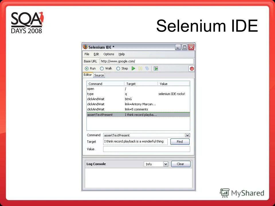 Selenium ide. Selenium ide (options). selenium ide переменные. selenium ide assert text.