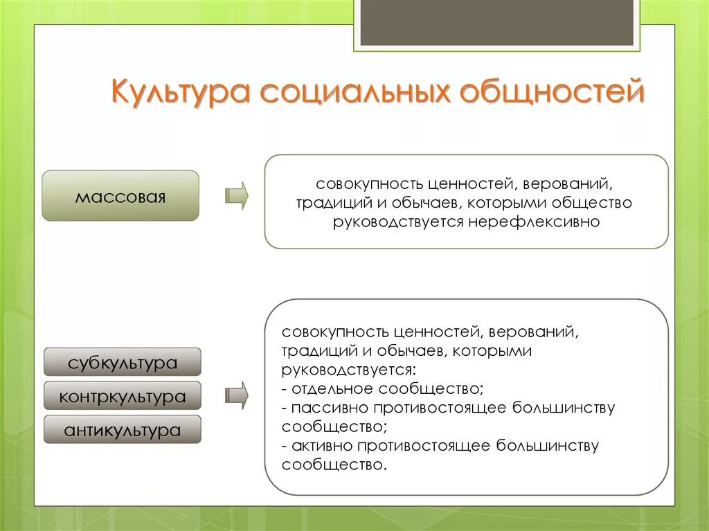 Общество социально культурный форме. Культура социальных общностей. Культура отдельных социальных групп. Социальные общности и их культуры. Социальная культура примеры.