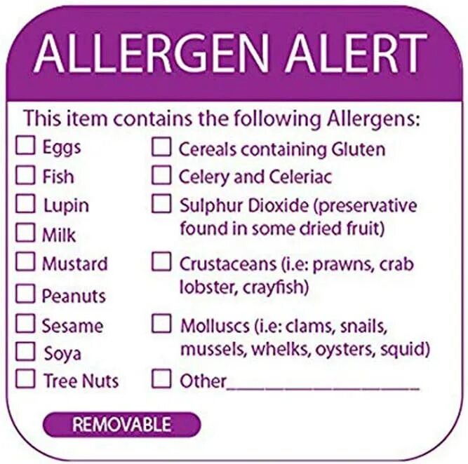 Item contains. ТД аллерген. Food Safety Alert. Label Day Dot. Allergen information on Pack.