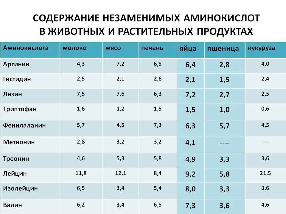 Состав белка мяса. Аминокислотный профиль продуктов питания. Незаменимые аминокислоты таблица. Аминокислоты в растительных продуктах. Содержание незаменимых аминокислот в продуктах таблица.