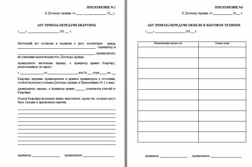 Приложение 2 к договору найма жилого помещения образец. Акт описи имущества к договору найма жилого помещения. Акт передачи жилого помещения и имущества к договору найма. Акт приема передачи квартиры приложение к договору об аренде.