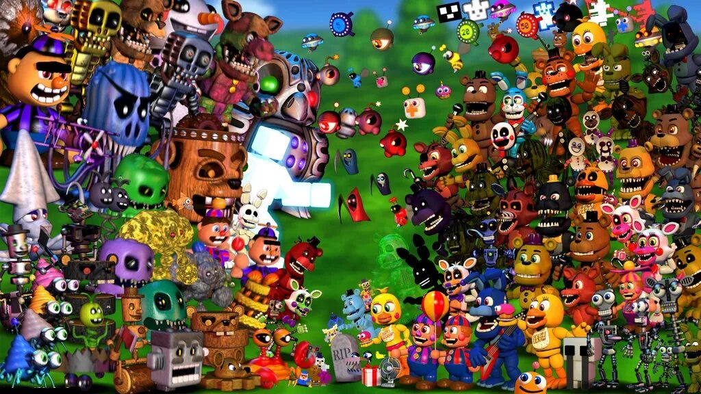 Герои ворлд. FNAF World игра. АНИМАТРОНИКИ ФНАФ ворлд игра. FNAF World персонажи. ФНАФ ворлд 2.