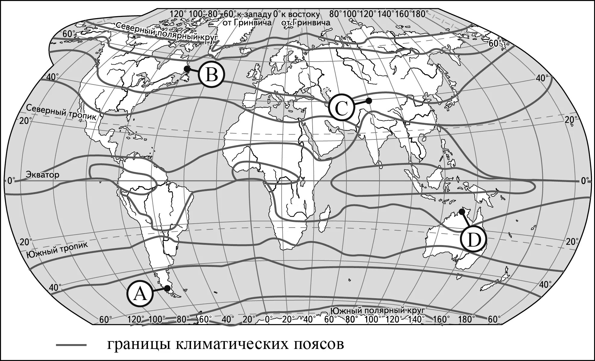 Стрелками разных цветов обозначено направление летнего
