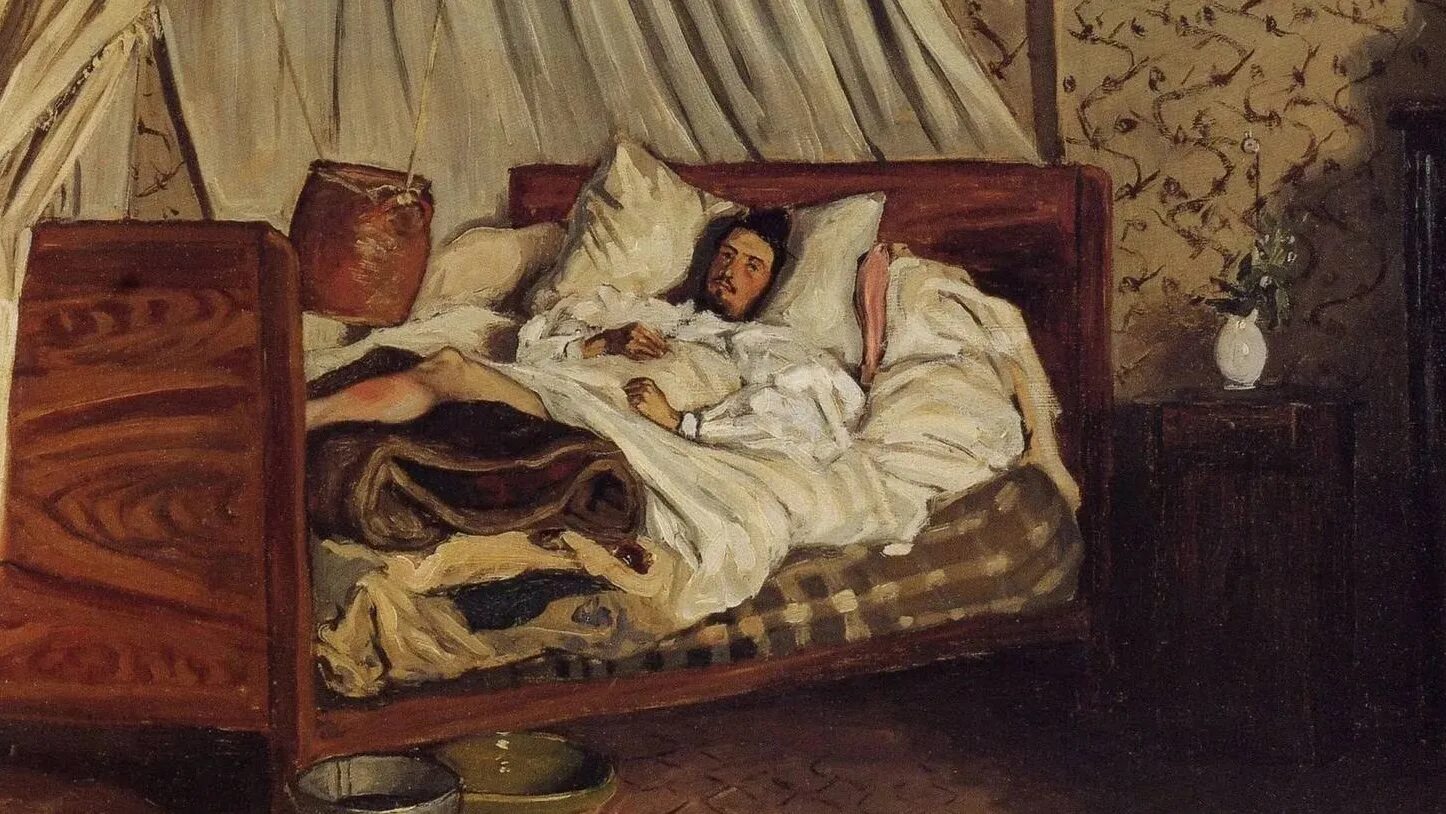 Чахотка на картинах. Больная в кровати картина. Больной в постели. Больной картина. Больной человек картина.