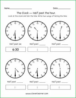 Write the times in words