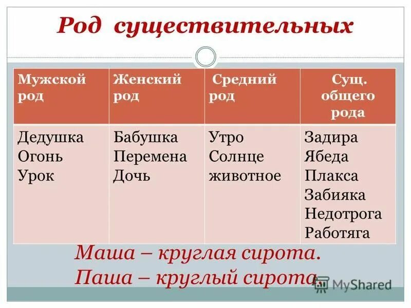 таблица мужского женского и среднего рода. мы какой род. печенье какой род. мы какой род. какого рода какао мужского или женского.