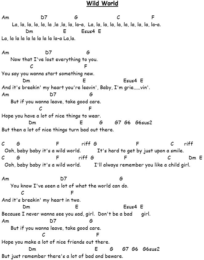 Wild world ноты. Cat stevens wild world 1971. Перевод песни wild world. Wild world аккорды. Wild world mr big ноты.