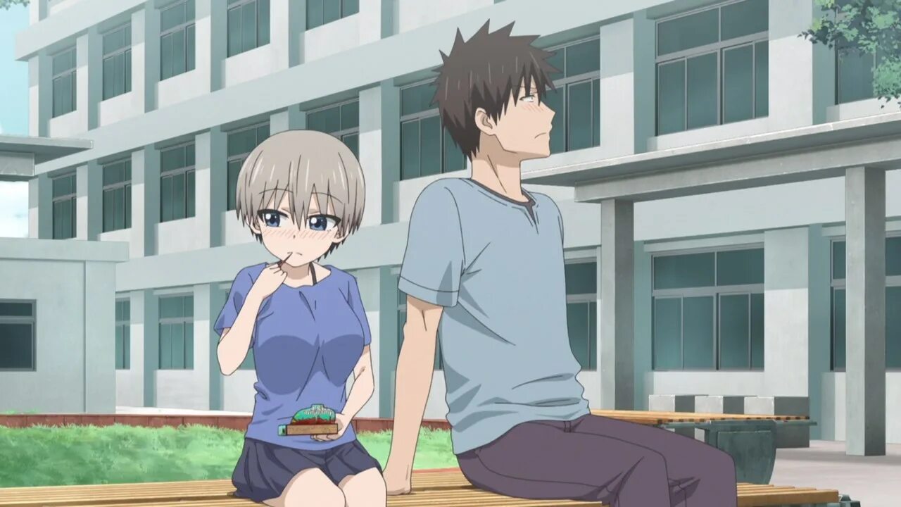 Cute scenes. Uzaki и Сакурай. Удзаки x Сакурай. Uzaki-chan WA Asobitai!. Сакурай и Удзаки поцелуй.