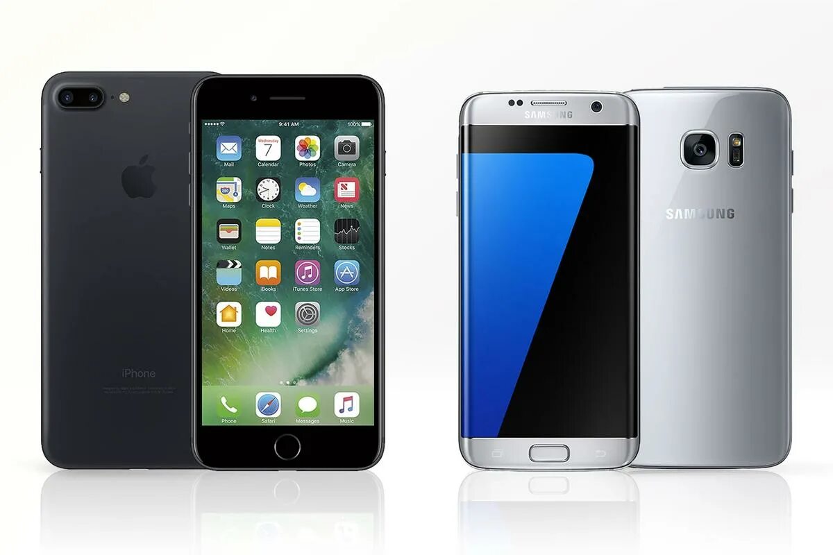 Какой телефон цена качество 2024. Samsung Galaxy s7 Edge vs iphone 7 Plus. Фото рейтинг телефонов. Телефоны рейтинг с фото с двух сторон. Фирмы телефонов и цена.