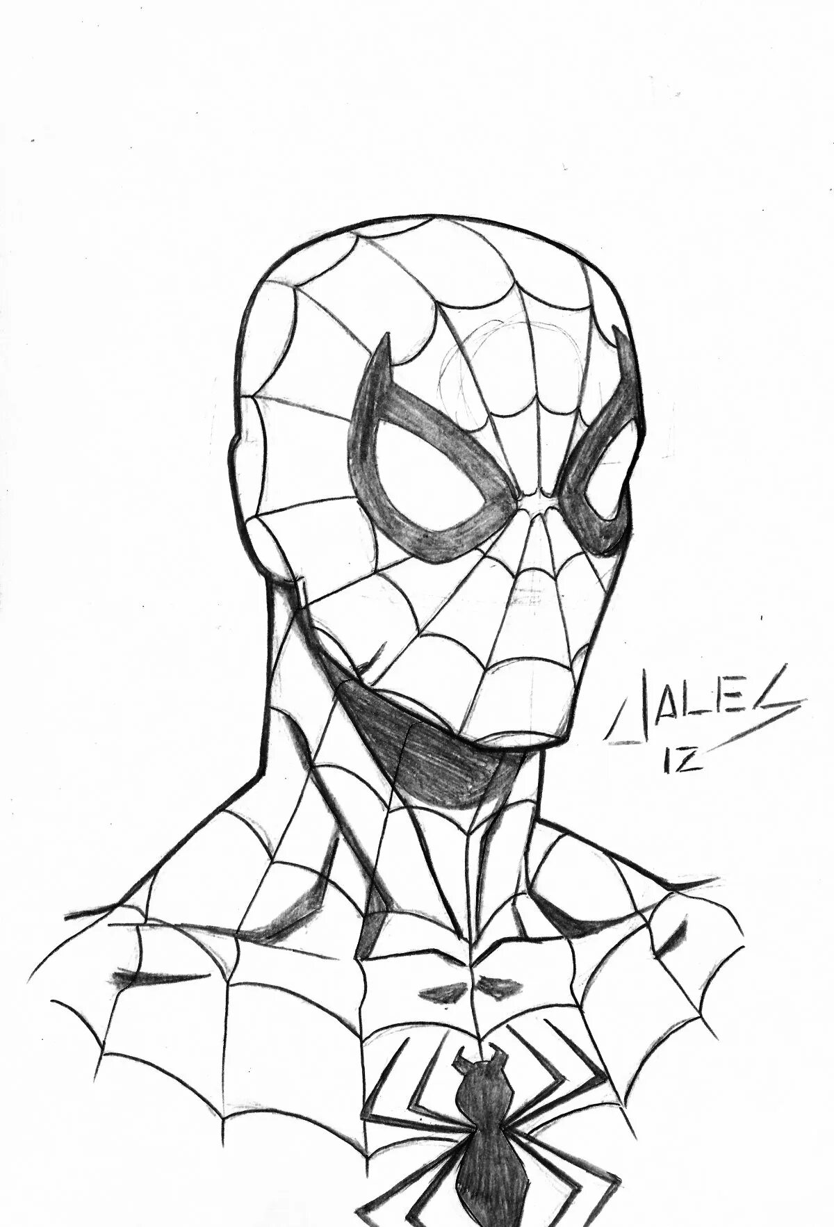 Draw spider man