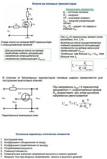 Режимы полевых транзисторов