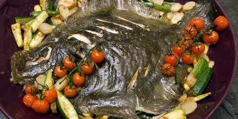 Рецепт камбалы в духовке с овощами