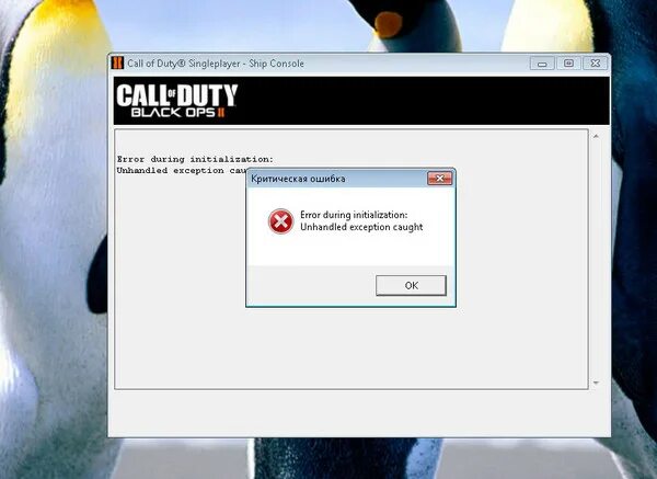 Ошибка при запуске кал оф дьюти. Call of duty крашится при запуске. вылетает ошибка при запуске кол оф дьюти 2.