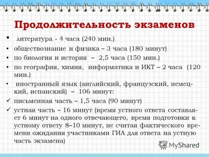 Экзамен по литературе