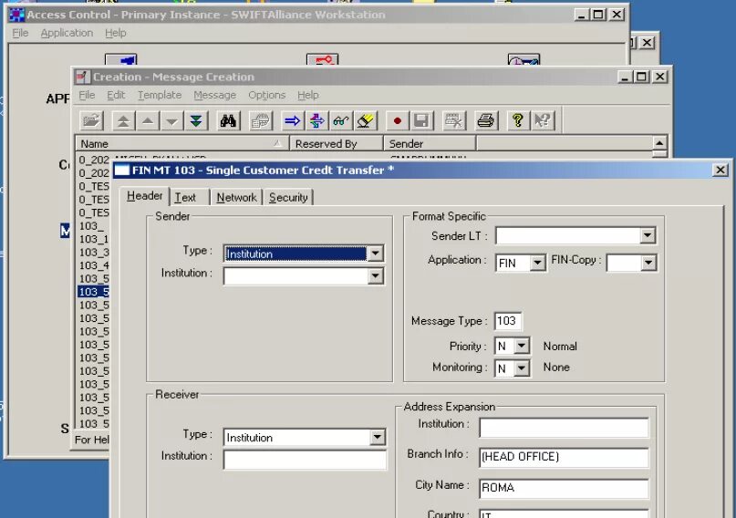 Create message type. Create a message.