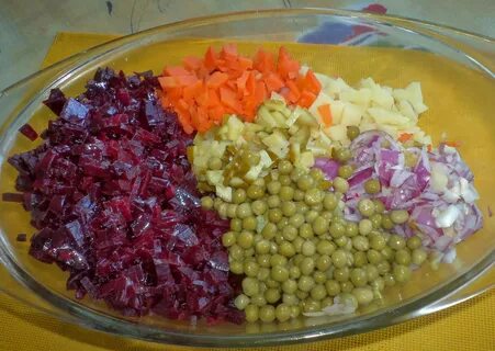 Винегрет без моркови и капусты
