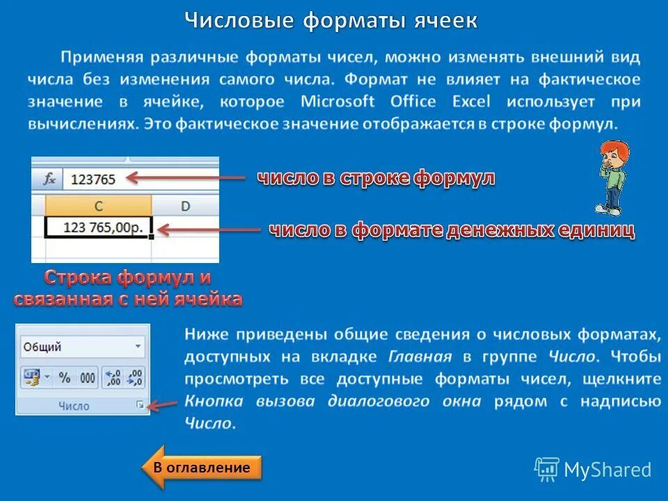Формат числового поля. Формат числового поля