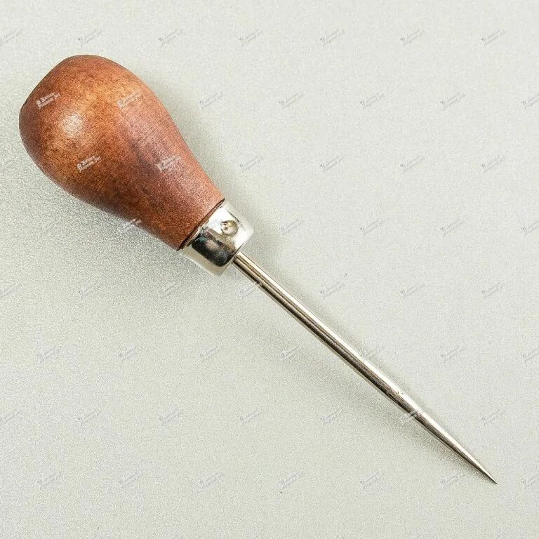 Шило pun-005, 0334-9002. Разметчик для кожи. 0 мм. Шило картинка. Шило с деревянной ручкой.