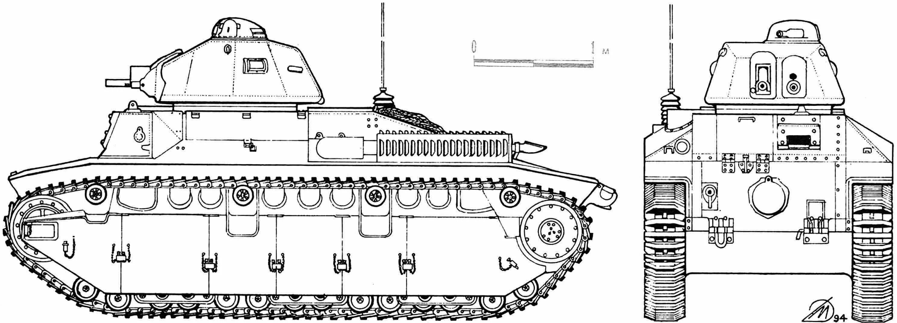 Vector char c. Char d2 танк. танк somua s35 чертеж. танк d2 франция. танк 2d.
