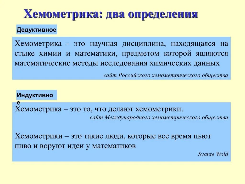 Хемометрика. Хемометрика. Хемометрика. Хемометрика. Хемометрика и химический анализ.