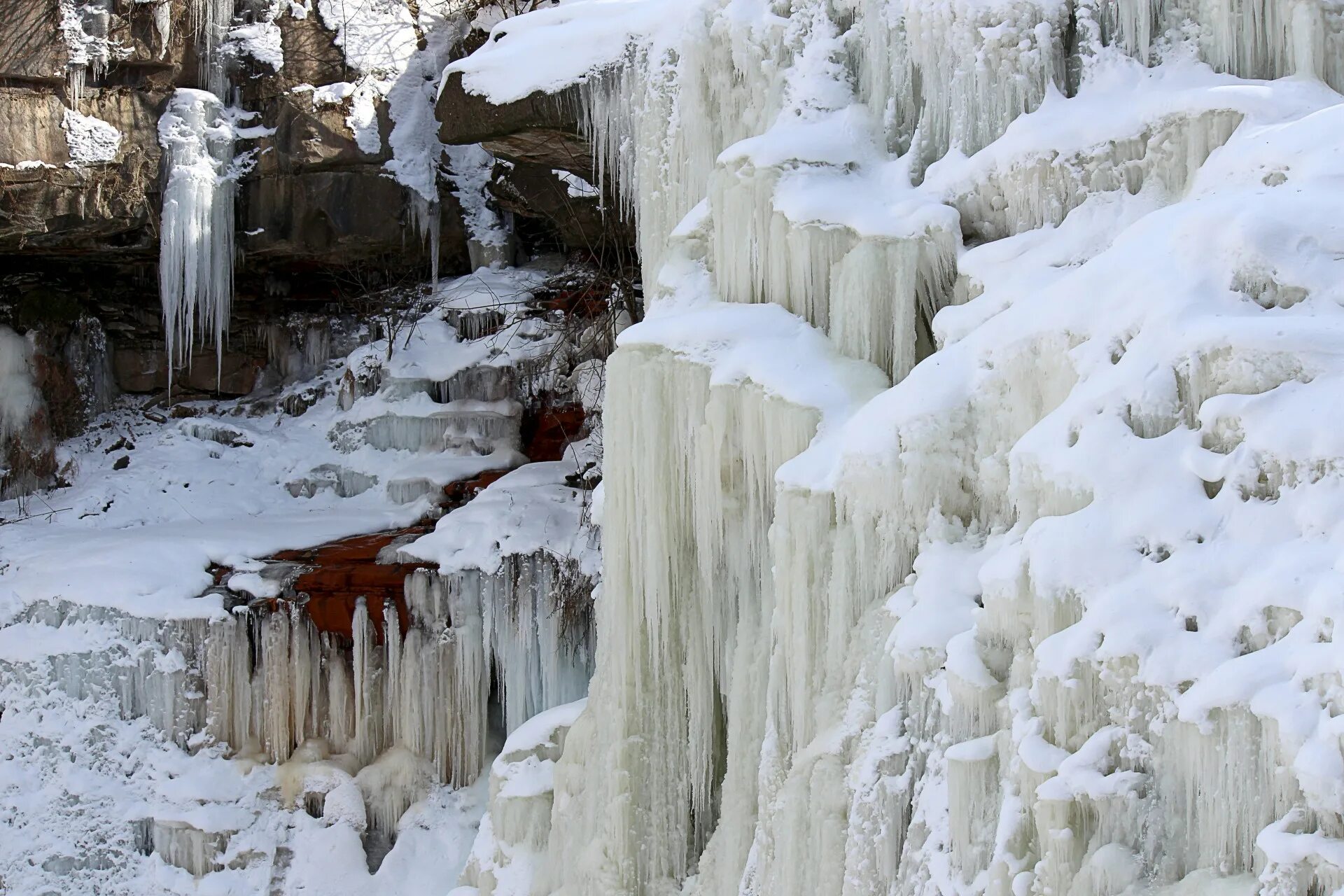 Зима фото водопад