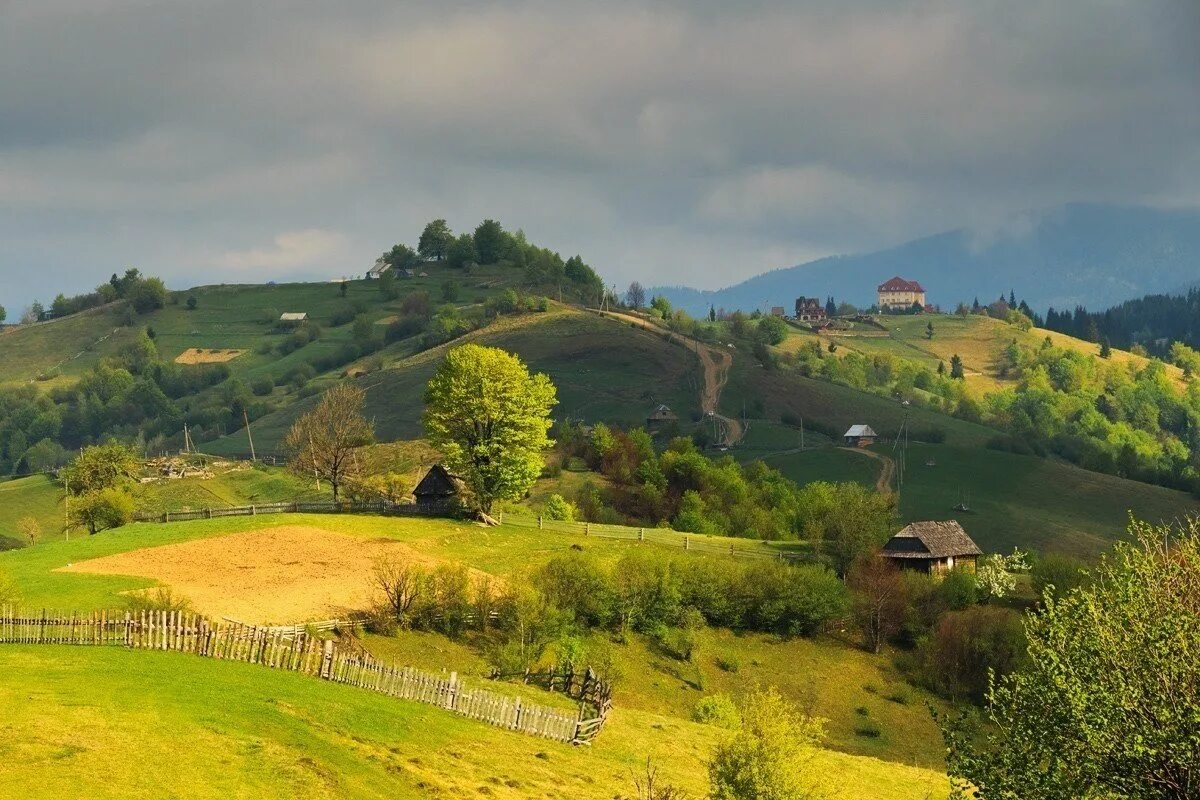 Украинский край. Карпаты красивая деревенька Украина. Закарпатье Румыния. Деревня холм в Белоруссии. Чехия Холмистая местность.